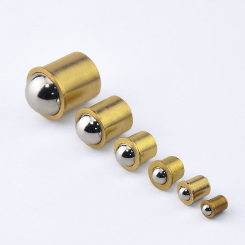 10PCS/Lot Brass Plated Closet Door Drive-in Ball Catch w/ Strike Plate, Ball Catch Door Hardware for Closet, Cabinet, Furniture
