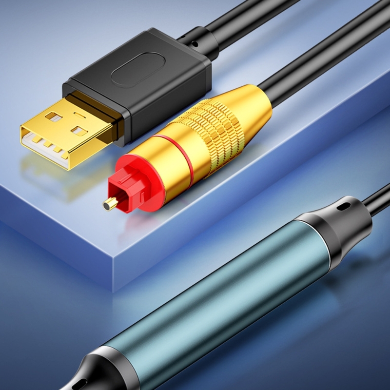 Cable sonido analógico óptico fibra Digital USB SPDIF Cable convertidor sonido Coaxial Digital para altavoces HDTV