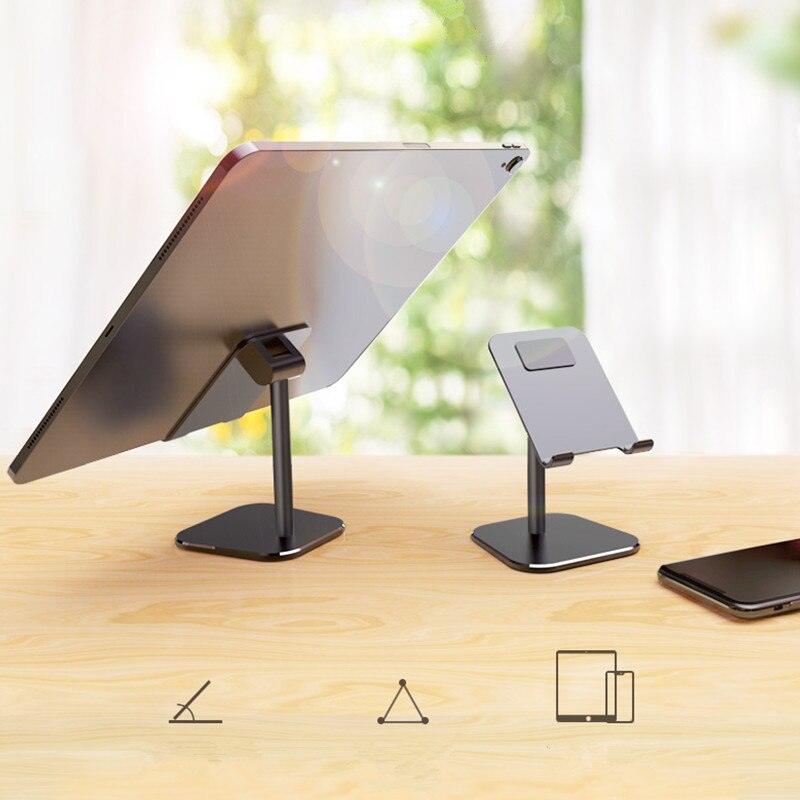 Handy Halter Aluminium Legierung Metall Desktop Tablet Halter Für Universal Tablet & Telefon Einstellbar Stand Telefon Halter