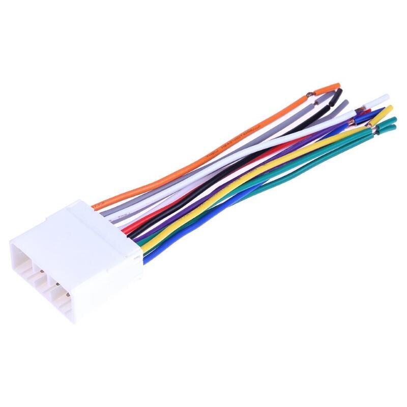 Stereo CD Player Radio Wiring Harness 14Pin Wire Adapter Plug Standard Color Coded Wires For Subaru