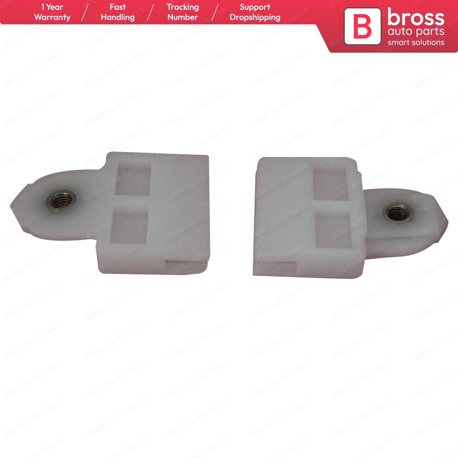 Bross Auto Parts BWR5053 2 Pieces Electrical Power Window Regulator Glass Channel Slider Sash Connector Clips for Toyota
