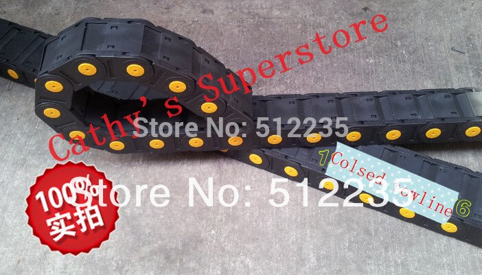 2 stks 15X40mm 1000mm Plastic Kabel slepen keten wire carrier plastic kabel slepen 15 * 40mm met End Connectors