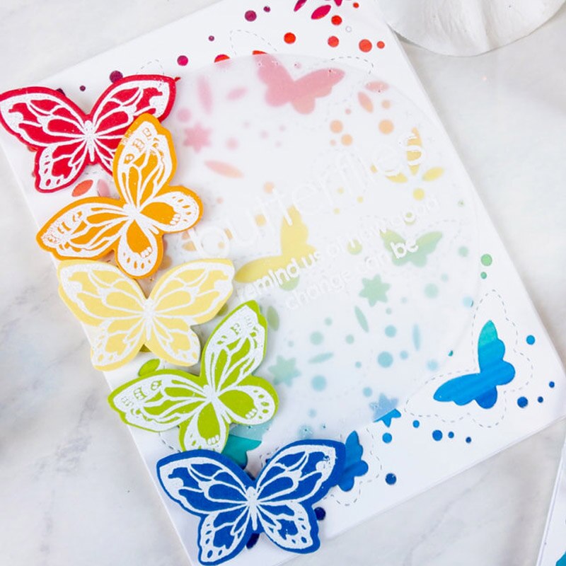 Lovely Butterflies Clear Stamp and Die set Various Butterfly Stamps Metal Cutting Dies for DIY Scrapbooking Paper Cards Crafts