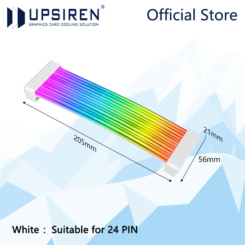 UPSIREN Bendable ARGB Light Board,Suitable For Graphics Card 24pin/8pin/2x8pin/12VHPWR/Motherboard Decorative light strip: GOLD
