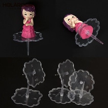 Holaroom supports à gâteaux pratiques | 20 pièces, supports à chocolat Fondant en plastique Transparent, support de fond de décoration, accessoires de cuisine