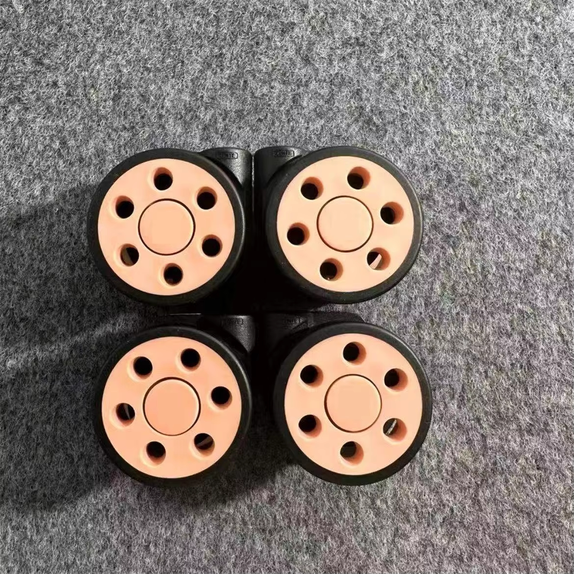 Bagagewielen voor rimowa reparatie, 50mm vervangende wielen, draagwielen, trolleykoffer, stille zwenkwielen, kofferaccessoires: Ik / Paars