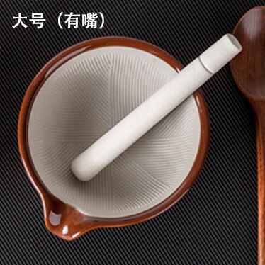 Japansk keramik malskål barnmatstillskott verktyg manuell vitlök rispasta sesamkvarn hand stampmaskin polerare: Default Title