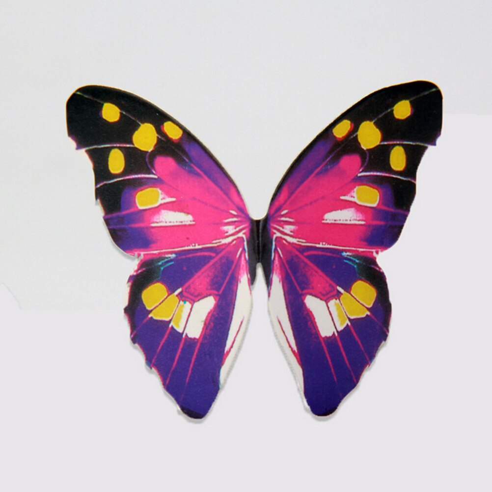 50 Uds. De mariposas para decoración de tartas, copos de arroz para cumpleaños y bodas: Morado