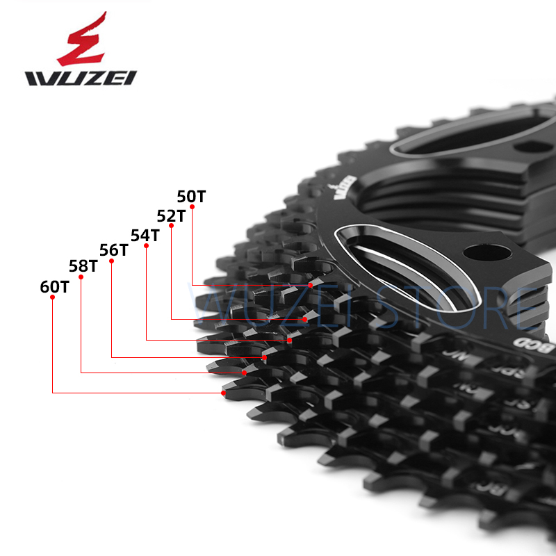 Racefiets kettingblad 110/130 bcd 50/52/54/56/58/60t narrow wide enkel kettingblad fiets crank accessoires tandplaat onderdelen