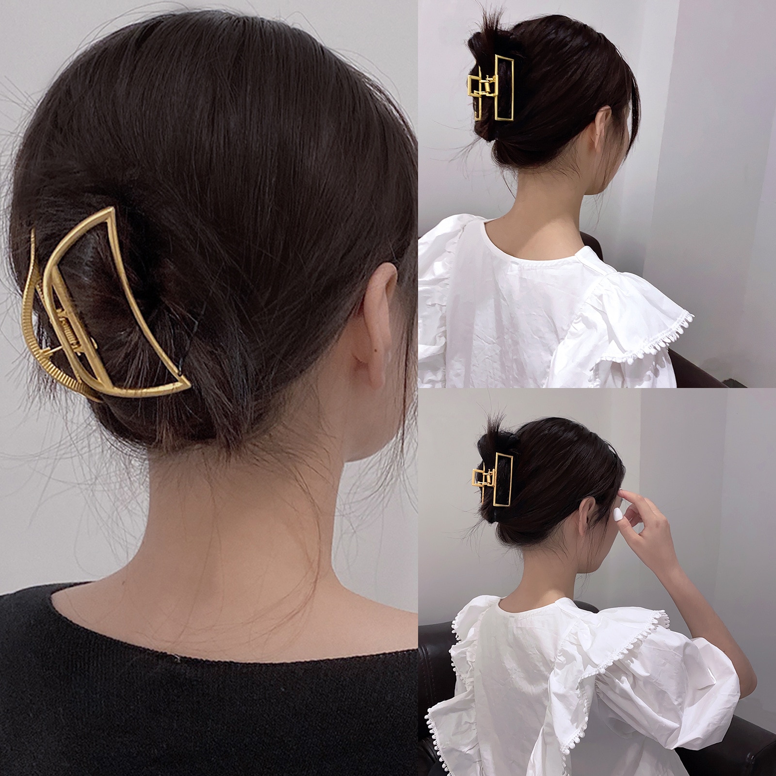 Frauen Fünfzackigen Stern Haar Klaue Neue Gold Vielseitig Temperament retro Zarten Kühlen Wind Haarnadel Mädchen Trend