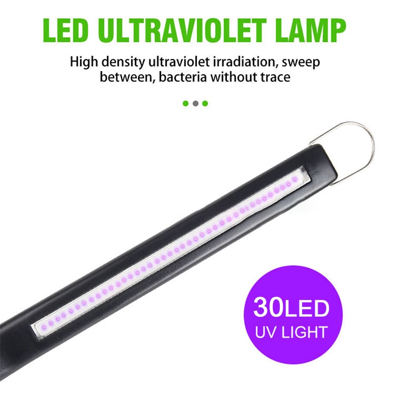 30doprowadziło lampa bakteriobójcza UV przenośna dezynfekcja ultrafioletem lampa dla Dom gabinet lampa UVC Stick sterylizacja zabij roztocza światło