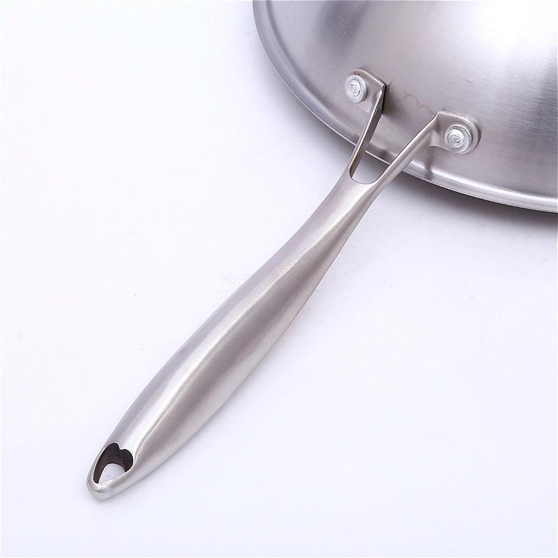 Stainless steel non-stick wok no oil smoke no coating pot induction cooker gas for home multi-function cooking pot