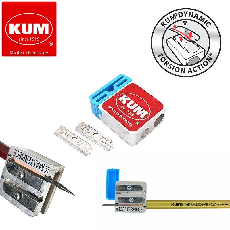 Kum-Sacapuntas de magnesio segmentado The Masterpiece, 1 unidad, , 2 hojas de repuesto, suministros escolares