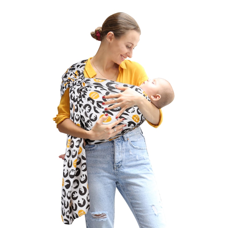 Infant Baby Back Scarf Carrier Kid Fashionable Baby Sling Wrap Cotton Soft Breathable Newborn Back Scarf Portable Baby Sling