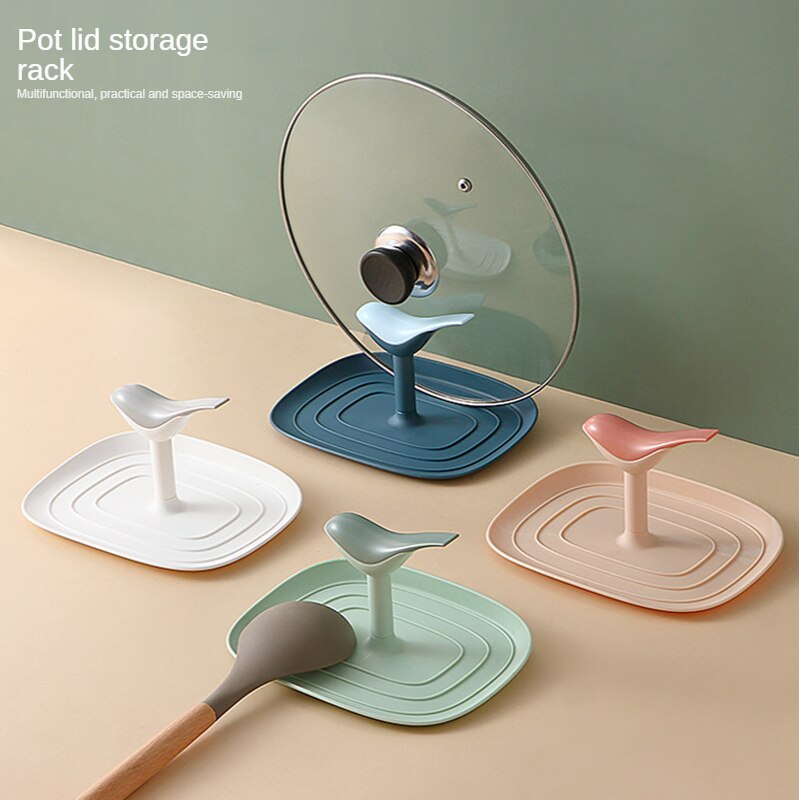 Kitchen Spatula Ladle Shelf Bird Shape Spoon Rest Pot Lid Holder Rack Cover Strainer Pad Multifunction Stand Containers