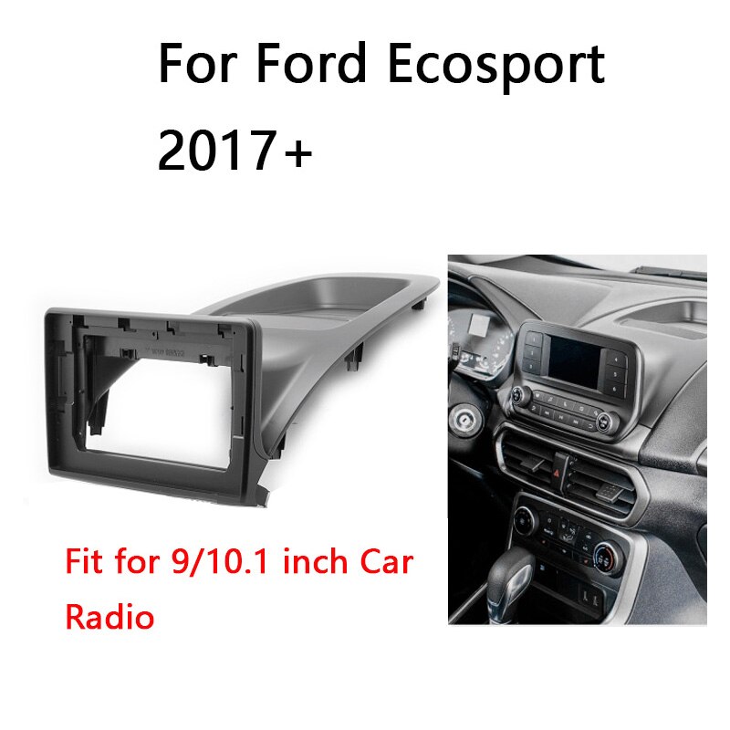 2 Din Android Car Radio Frame Kit For Ford Ecosport + Auto Stereo Dash Fascia Center Console Holder Trim Bezel Faceplate