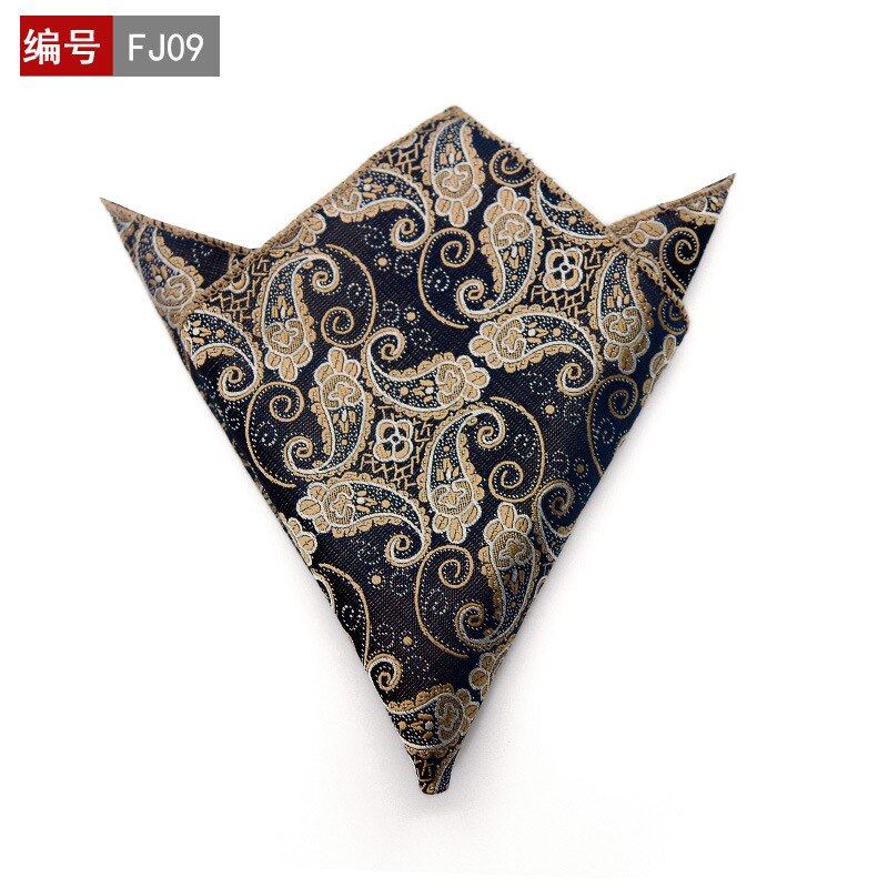 25*25cm polyester lommetørkle herre business dress floral lomme firkantet hankies klassisk rutete lomme håndkle: 9
