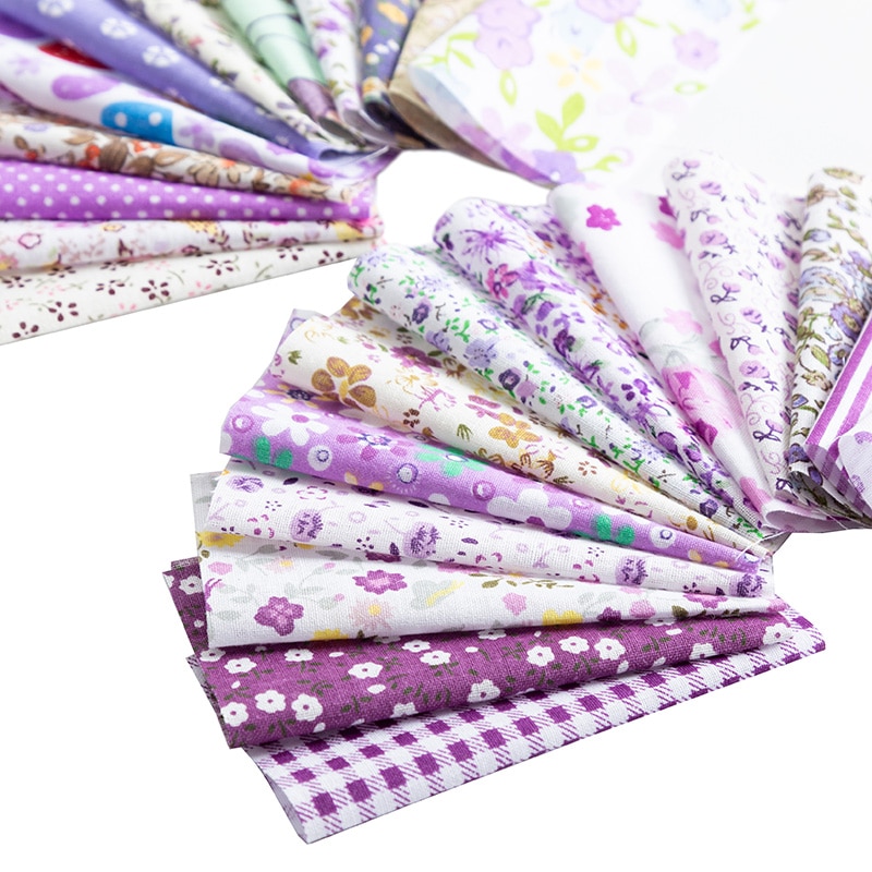 25 Stuks 10*10Cm Bloemen Katoen Patchwork Stof Kerst Bedrukte Stof Voor Naaien Quilt Ambachten TJ0550