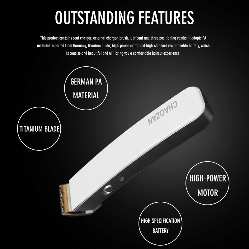 Electric Hair Trimmer Hair Clipper Waterproof Angle Trimmer Adult Razor Barber Shop Special Send Limit Comb Clipper Cordless