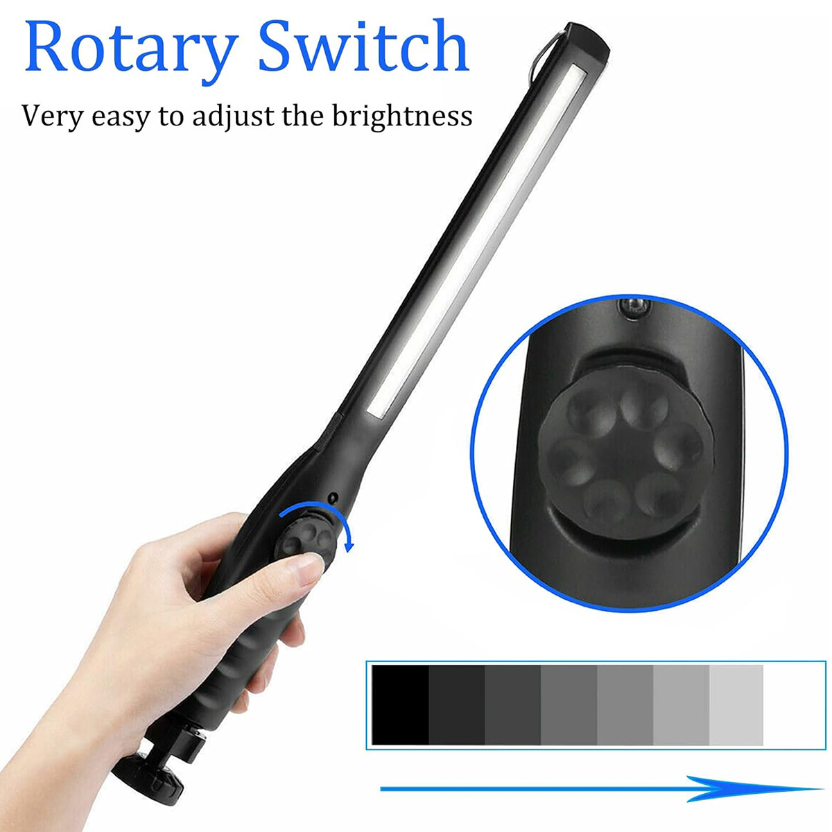 Geleide Waterdichte Werklicht Power Zaklamp Met Magneet Oplaadbare Draagbare Camping 360°Rotatie Base Helder Werklicht Usb Nieuw