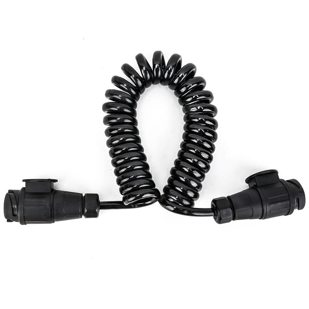 Tirol 13- polet plast trailer han stik adapter 12v med 4m fjeder ledning  t23012 p 3 han til han stik bil trailer stik adapter