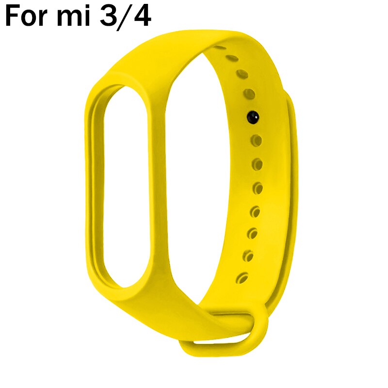 Inteligentna bransoletka dla Xiaomi Mi Band 6 5 pasek silikonowy MiBand 3 4 bransoletka pasek na rękę dla Xiaomi Mi Band 6 wymienny pasek do: Yellow for mi 3 4