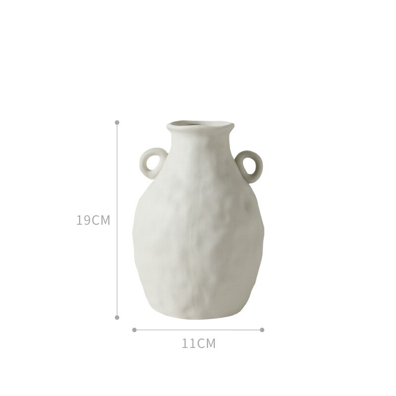 Jarrón de cerámica de estilo nórdico para decoración del hogar, maceta de cerámica blanca para decoración del hogar, jarrones de arte, artesanías,: I