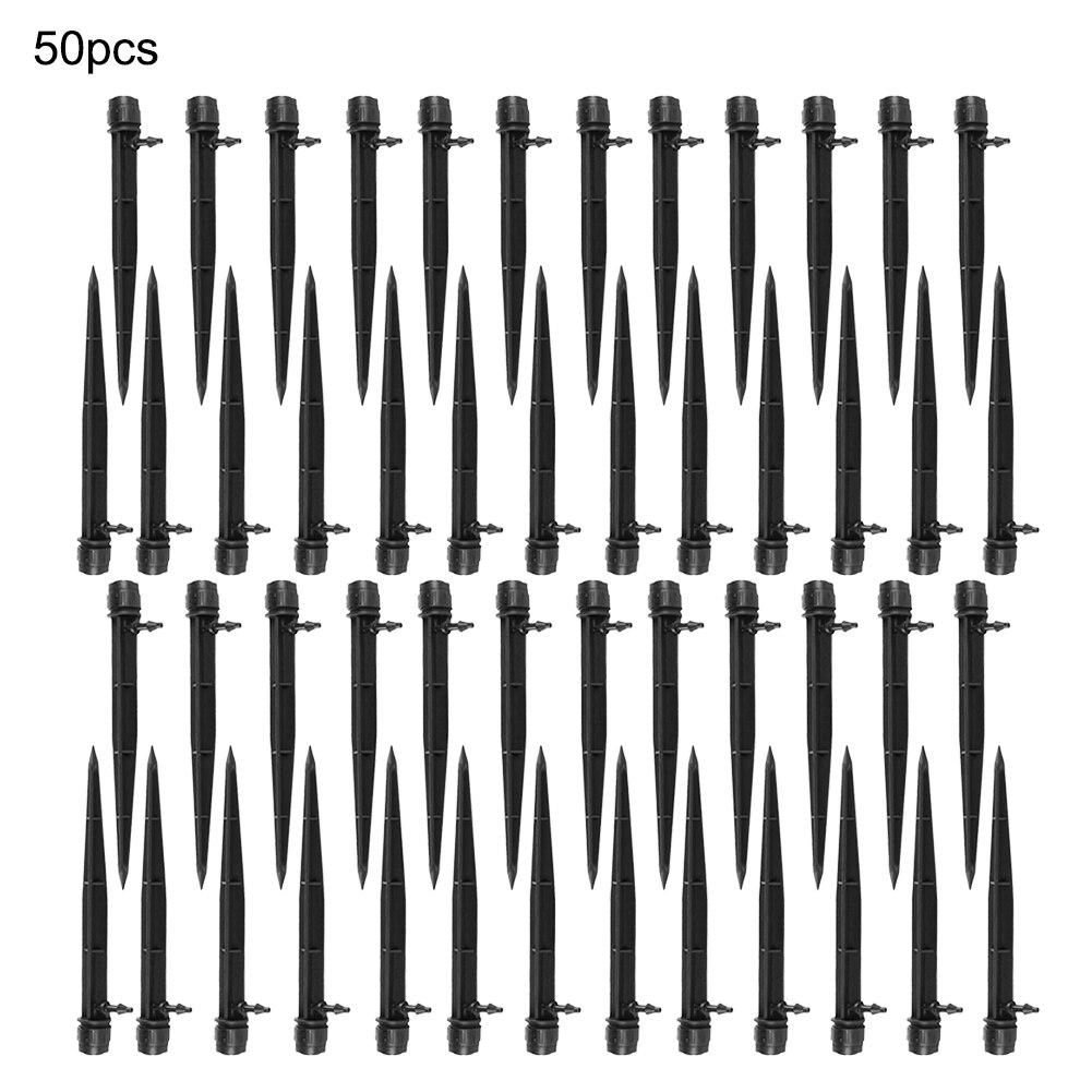 360 Degree Adjustable Garden Water Flow Irrigation Drippers on Stake Emitter Drip Sprinklers Irrigation Accessories 50pcs: B