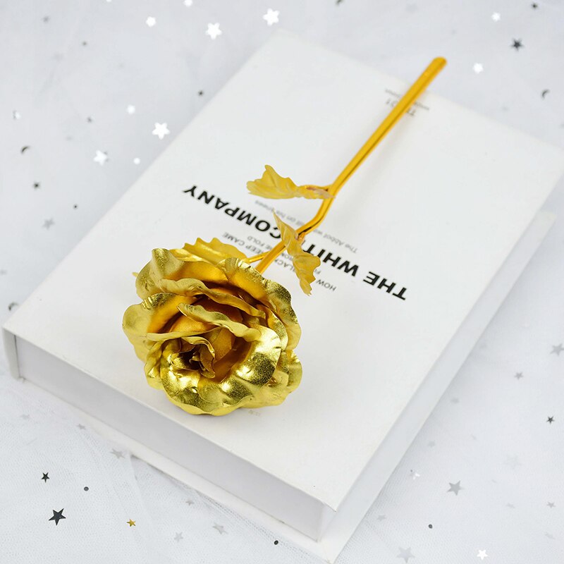 1pc 24K gold foil Rose Flower Everlasting Flower Valentine's Day Wedding Decoration Home Artificial Flower Decor