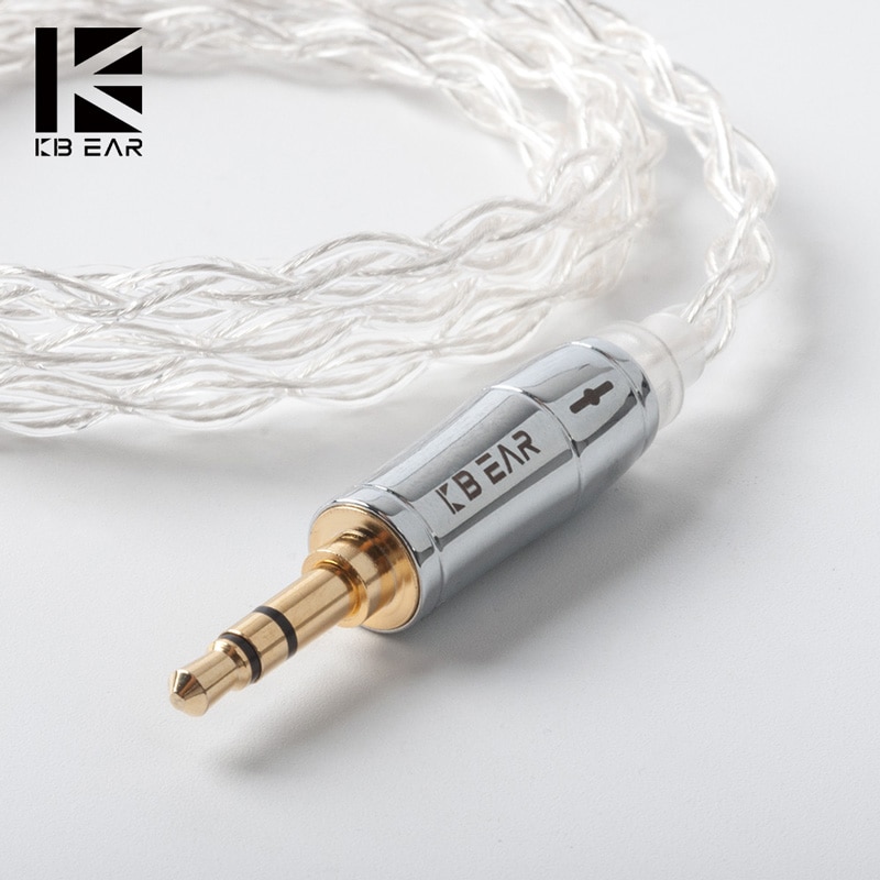 AK KBEAR límpidos 4 Core actualización pura plata Cable de 2,5mm/3,5mm/4,4mm en los Auriculares auriculares de Cable