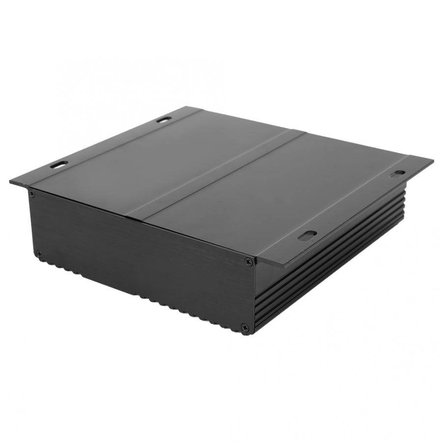 Aluminum Enclosure Case Project Box Brushed Black Enclosure Case DIY PCB Junction Heat Dissipation 41x168x150mm