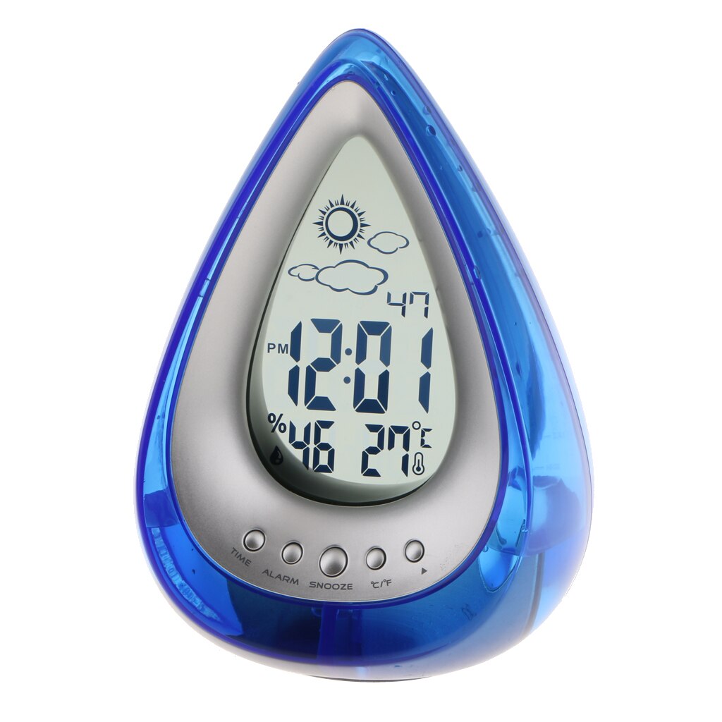 Hydrodynamic Water Powered Digital Clock, Time and Temperature Measurement