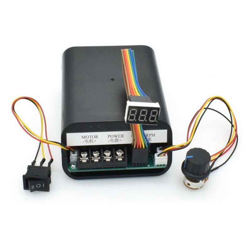PWM dc motor speed controller max 60A CW CCW digital display 0~100% adjustable drive module Input 10V~55V