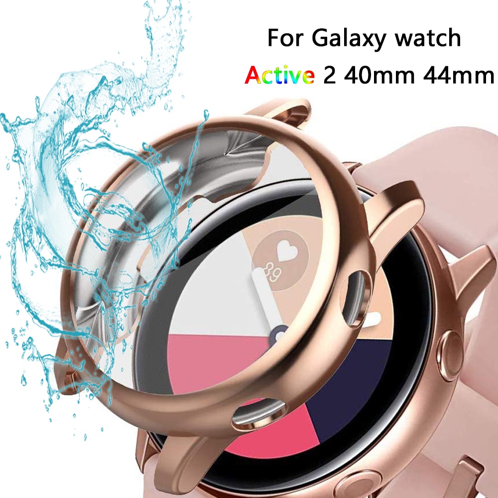Voor Samsung galaxy watch actieve 2 40mm 44mm bumper volledige dekking zachte TPU siliconen Screen Protection cover galaxy watch case