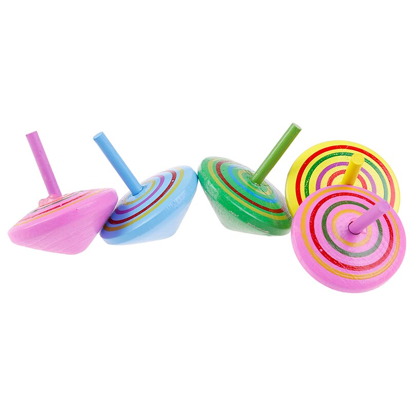 1 Pc Kids Houten Gyro Speelgoed Kinderen Volwassen Relief Stress Desktop Tol Speelgoed Kinderen Verjaardagscadeautjes Willekeurige Kleur