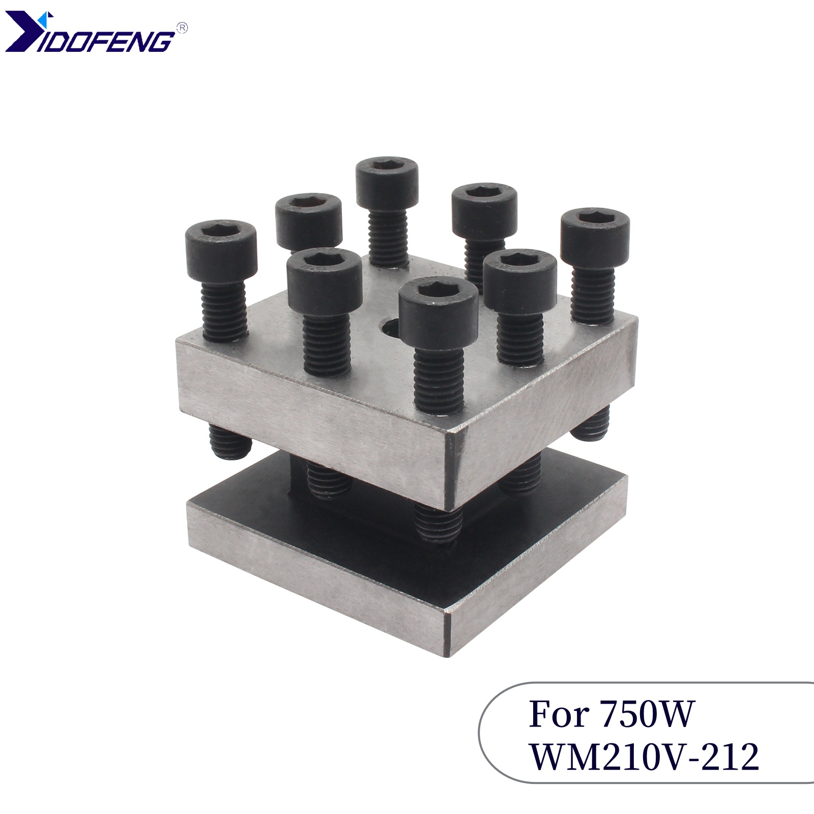 Square Tool Post Rest Metal Tool Holder For CJ 0618/WM210V-212 Mini Lathe Accessories CNC Tool Machine Parts: black