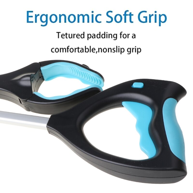 Pinze pieghevoli per rifiuti lunghi afferrare scegliere su attrezzo manico curvo clip per immondizia portatile