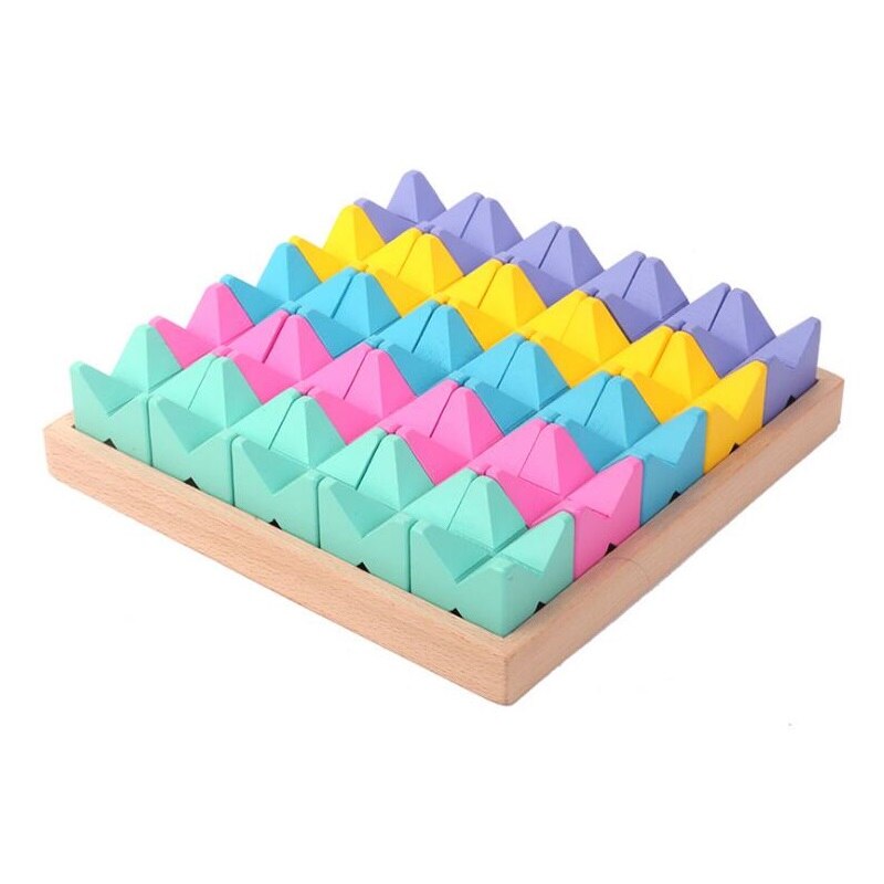 25 bloques grandes de Educación de madera para niños, juguetes apilables, pensamiento espacial para construir juguetes creativos