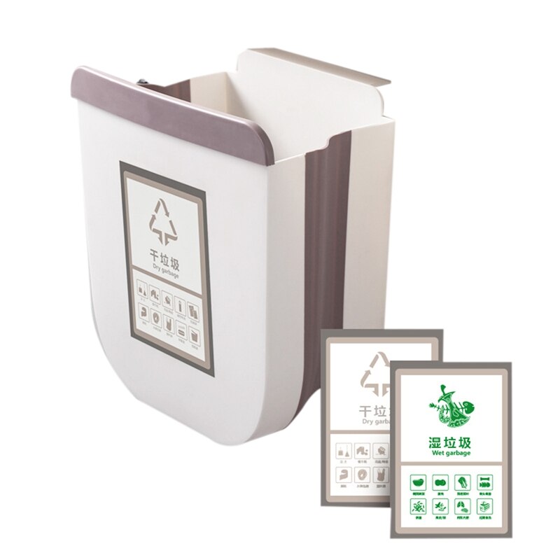 Kitchen Trash Bin Recycling Bin Separation Zero Waste Sorting Collection Bin Mini Trash Bin: Pink