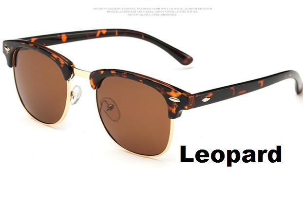 F3 Classic Half Metal Gepolariseerde Zonnebril Mannen Vrouwen Spiegel Zonnebril Mode Vrouwelijke Gafas EEN UV400: Leopard
