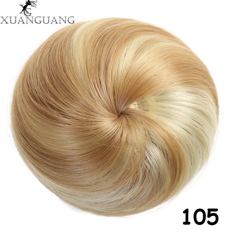 XUANGUANG Woman Hair Chignon Clip In Hairpiece Extensions Nine Colors High Temperature Fiber Hair Bun Donut Chignon: 105