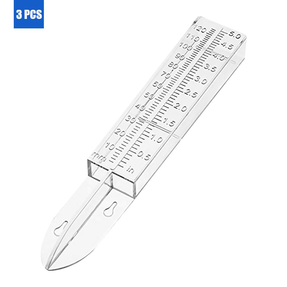 3PCS Rain Gauge with Double Scale 5 Inch Capacity Garden Lawn Household Plastic Rainwater Measuring Device for Garden Lawn Yard