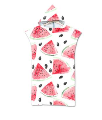 Mode Strand Zonnebrandcrème Winddicht Dressing Robes Hooded Mantel Strandlaken Zwemmen Prints Kan Dragen Poncho Badhanddoeken 110x75cm