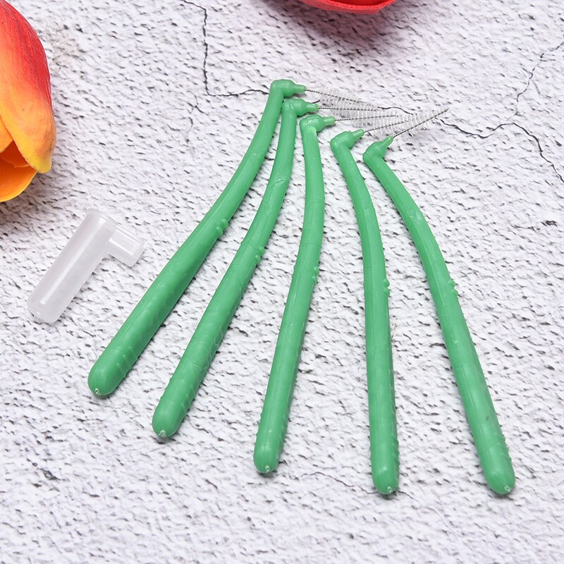5Pcs/8Pcs Adults Interdental Brush Clean Between Teeth Dental Floss Pick Push-pull Toothpick Cleaning Dental Brushes Teeth Care