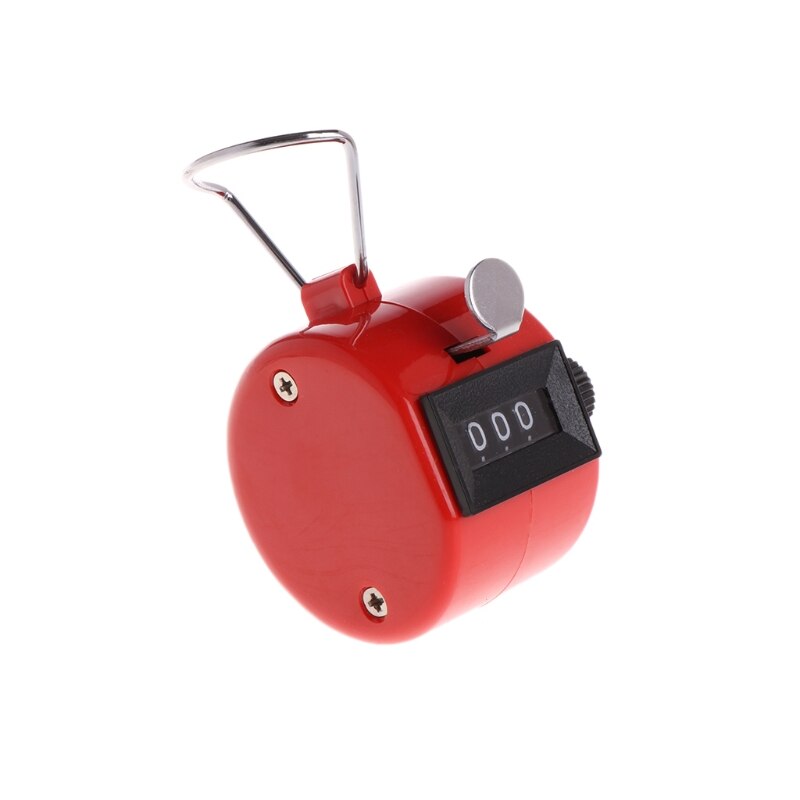 OOTDTY Hand Tally Counter 4 Digital Display Mechanical Manual Count Click with Finger Ring