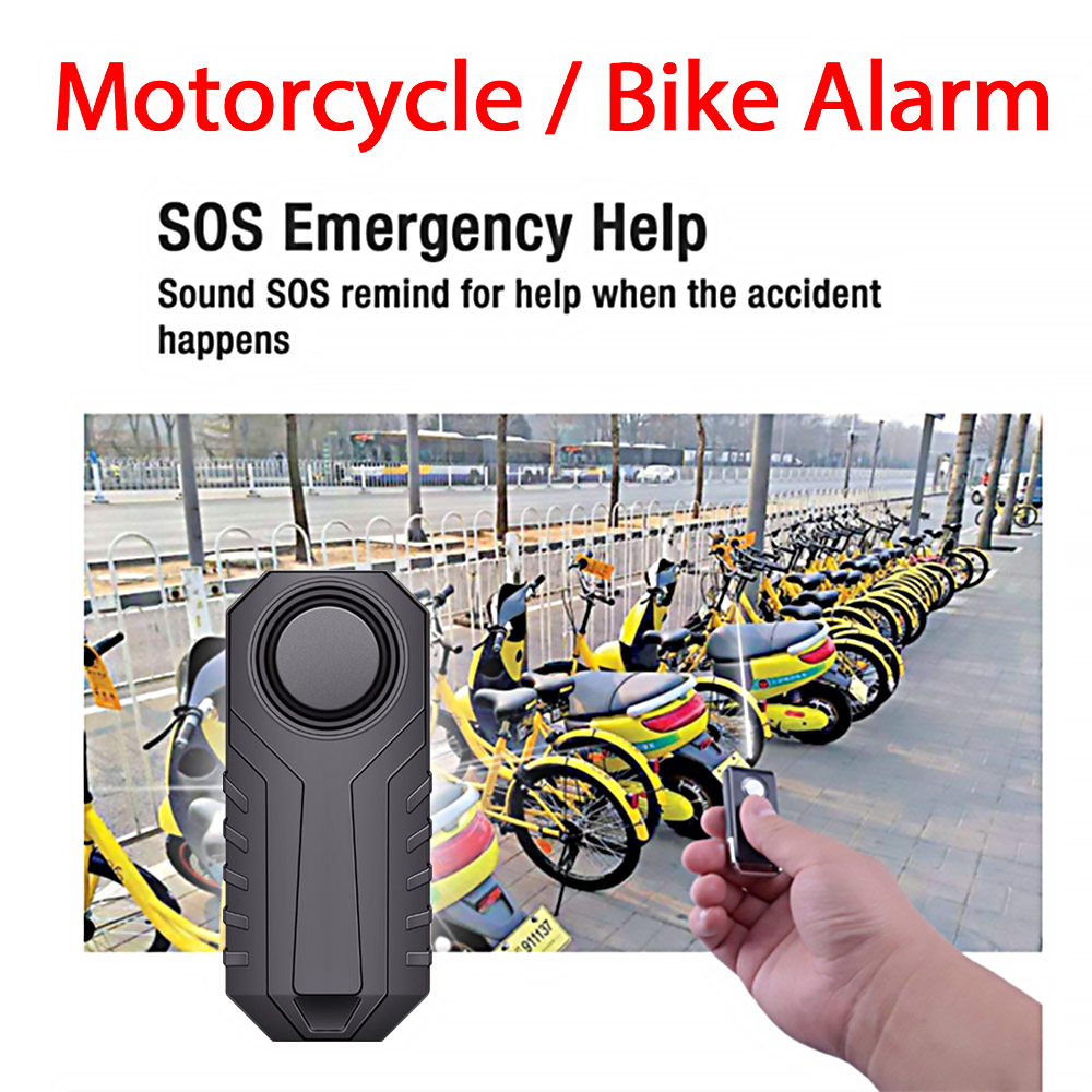 Waterproof Bike Anti Theft Warning Alarm Motorcycle Electric Bicycle Security Anti Lost Remote Control Vibration Detector Alarm