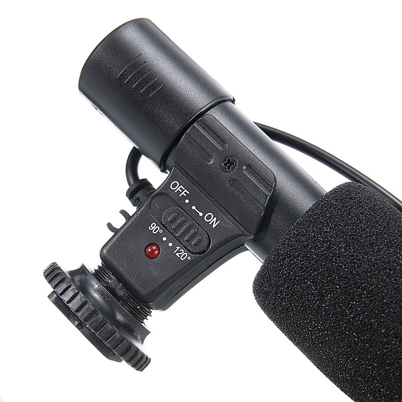 3.5Mm Externe Stereo Microfoon Enkele Directionele Microfoon Met Batterijen Voor Canon Nikon Dslr Camera Dv Camcorder