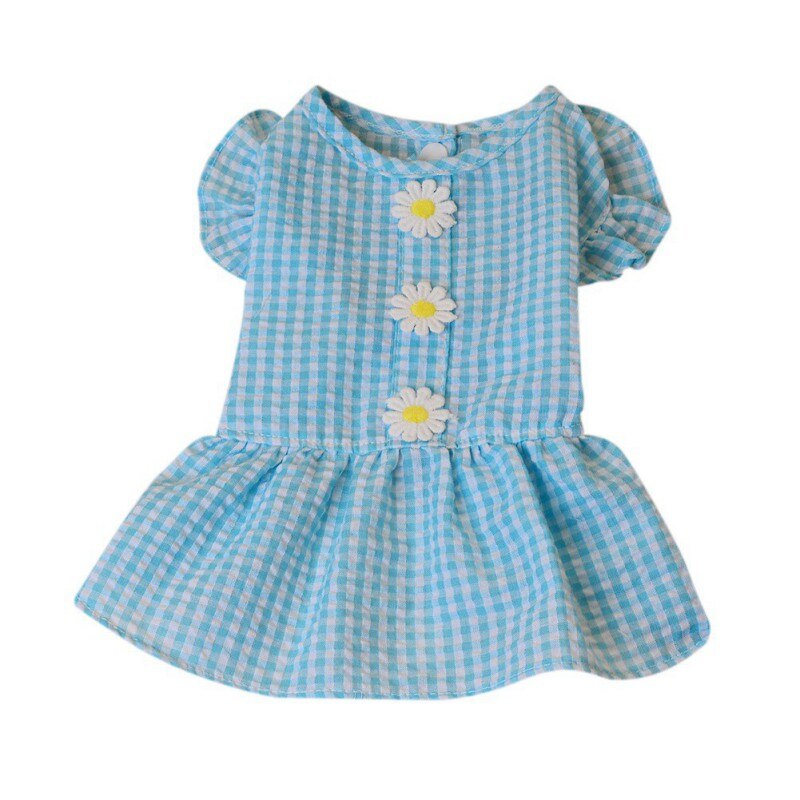 Vestido de cachorro vestido de verão para animais de estimação daisy imprimir roupas filhote de cachorro vestido de princesa saia para cães pequenos chihuahua: 01 / S