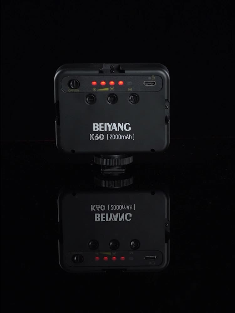 BEIYANG-Mini LED K60 para vídeo de iluminación para fotografía, luces, lámpara de luz de foto de relleno para cámara portátil, batería de 2000mAh