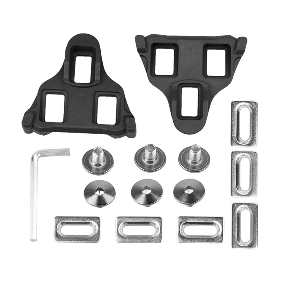 2pcs Cycling Cleats Set Road Bicycle Pedal Cleats Bike Cycling Accessories For Highway-Riding Shoe And Durable: Black